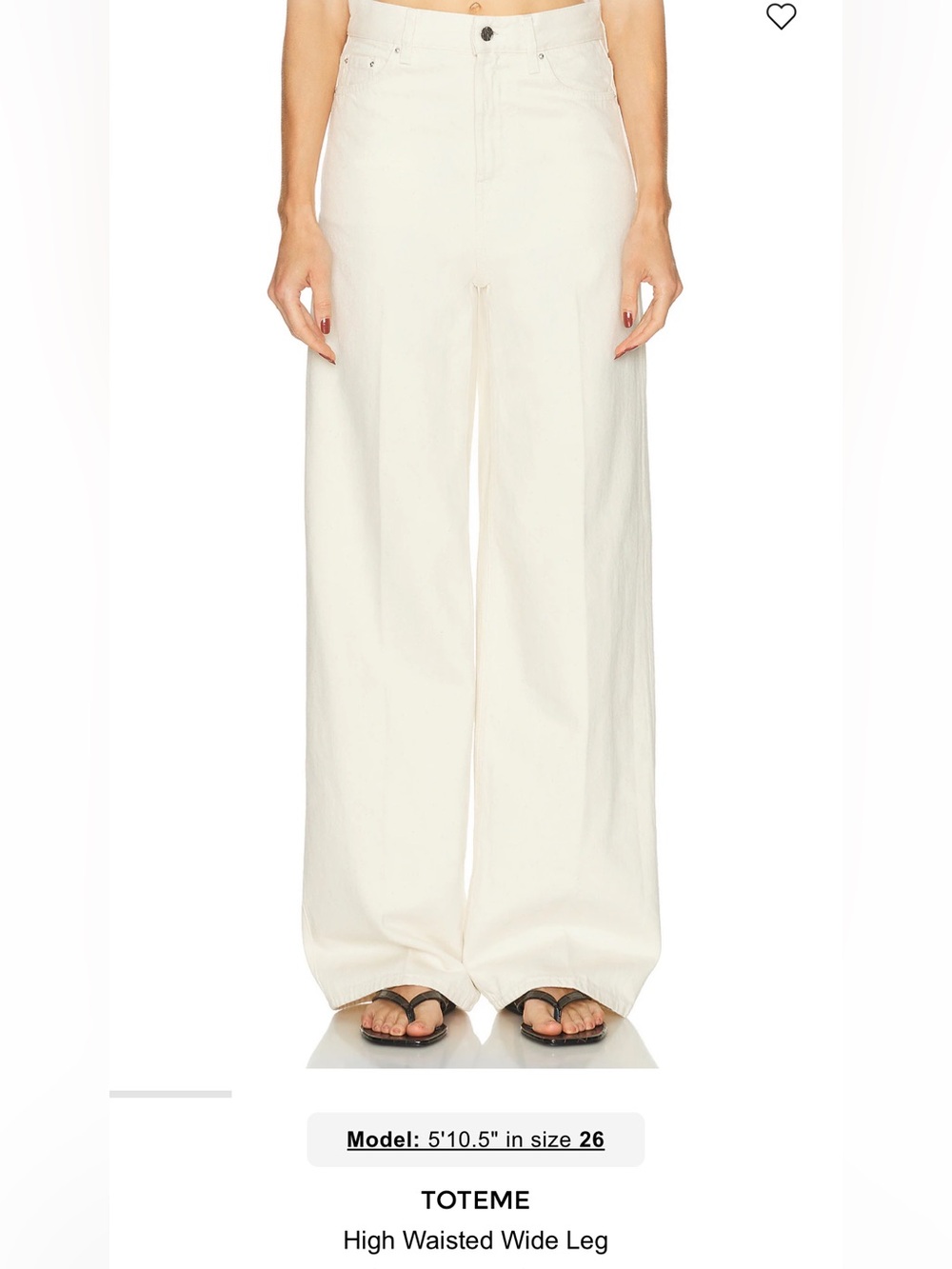 Toteme Ecru Pleated High-Rise Jeans
